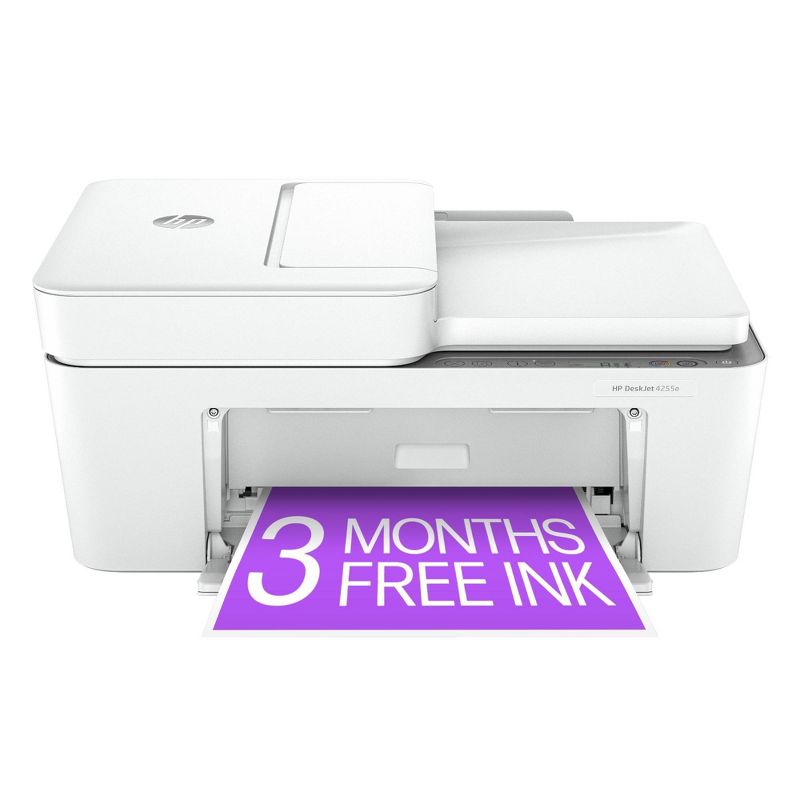 HP DeskJet 4255e Wireless All-in-One Color Printer, Scanner, Copier - White, 1 of 10