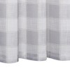 Whizmax Tier Curtains Farmhouse Plaid Check Light Filtering Sheer for Kitchen Window, Set of 2 - 4 of 4