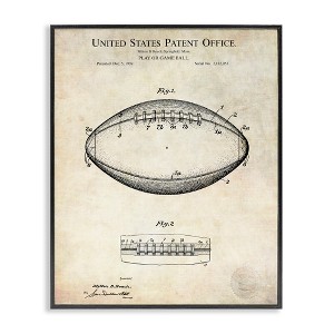 Stupell Industries American Football Sports Blueprint, 16" x 20" - 1 of 4