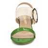Allegra K Women's Contrast Color Slingback Block High Chunky Heel Sandals - 2 of 4