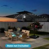 Crestlive Products 11FT Patio Double Top Cantilever Umbrella with Light Outdoor 360° Rotation 6 Heights Adjustable Offset Umbrella - 3 of 4