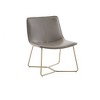 Calan Accent Chair Brown/Gold: Upholstered Polyurethane, Metal Base, Home Office Seating - image 3 of 4