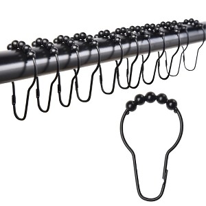 LAGarden Shimmer Wall Backdrop Accessories 12 Pcs Stainless Steel Hanging Hooks for Shower Curtain - 1 of 4