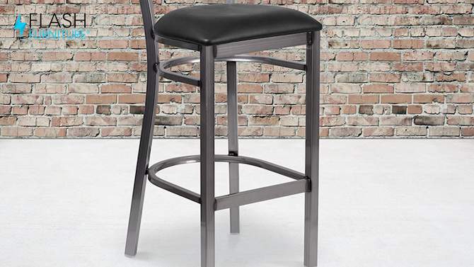 Flash Furniture Clear Coated ''X'' Back Metal Restaurant Barstool, 2 of 12, play video