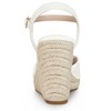 Allegra K Women's Espadrille Platform Closed Toe Lace Wedge Heel Sandals - 3 of 4