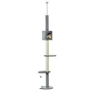 VisioGear Pet Activity Center, 4-Tier Kitty Climbing Activity Center with Hanging Balls, Pet Activity Center for Home, 15.75"*15.75"*85.5" - 1 of 4