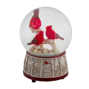 Kurt Adler 100MM Wind Up Musical Cardinals Water Globe - 1 of 4