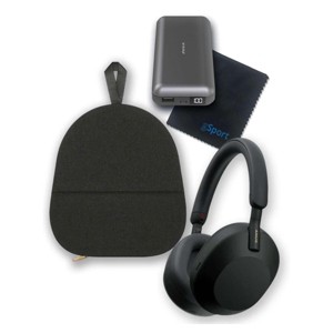Sony WH-1000XM5 Wireless Noise Cancelling Over-Ear Headphones Bundle with gSport Accessory Kit - 1 of 4