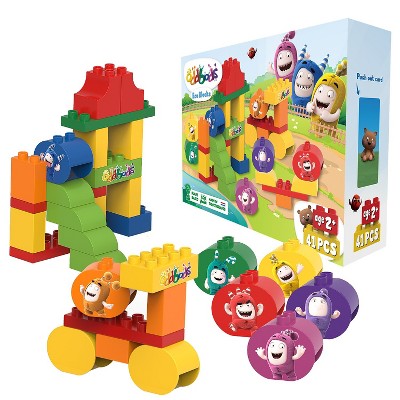 Oddbods Eco Plastic-Free Building Block Toys, 41 Piece Set