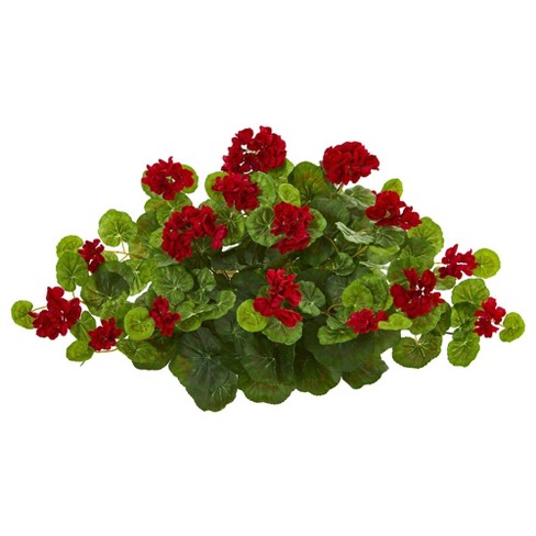 18 or 24 Artificial Geranium Bush-geranium Plant-faux Silk