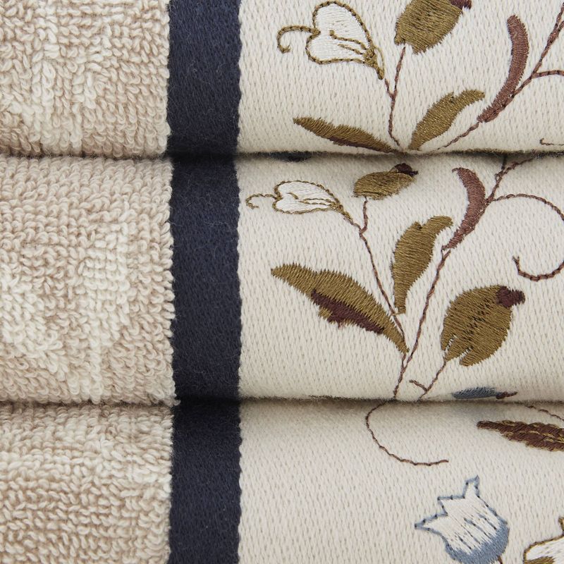 6pc Monroe Embroidered Cotton Jacquard Towel Set - Madison Park, 4 of 8