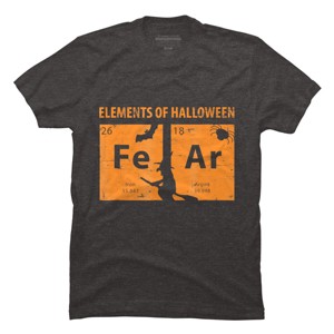 Men's Design By Humans Elements Of Halloween Tee (FeAr) Periodically By Luckyst T-Shirt - 1 of 4