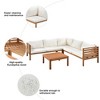 4-Pieces Outdoor Acacia Wood L-Shaped Sectional Sofa Set with Coffee Table - 2 of 4
