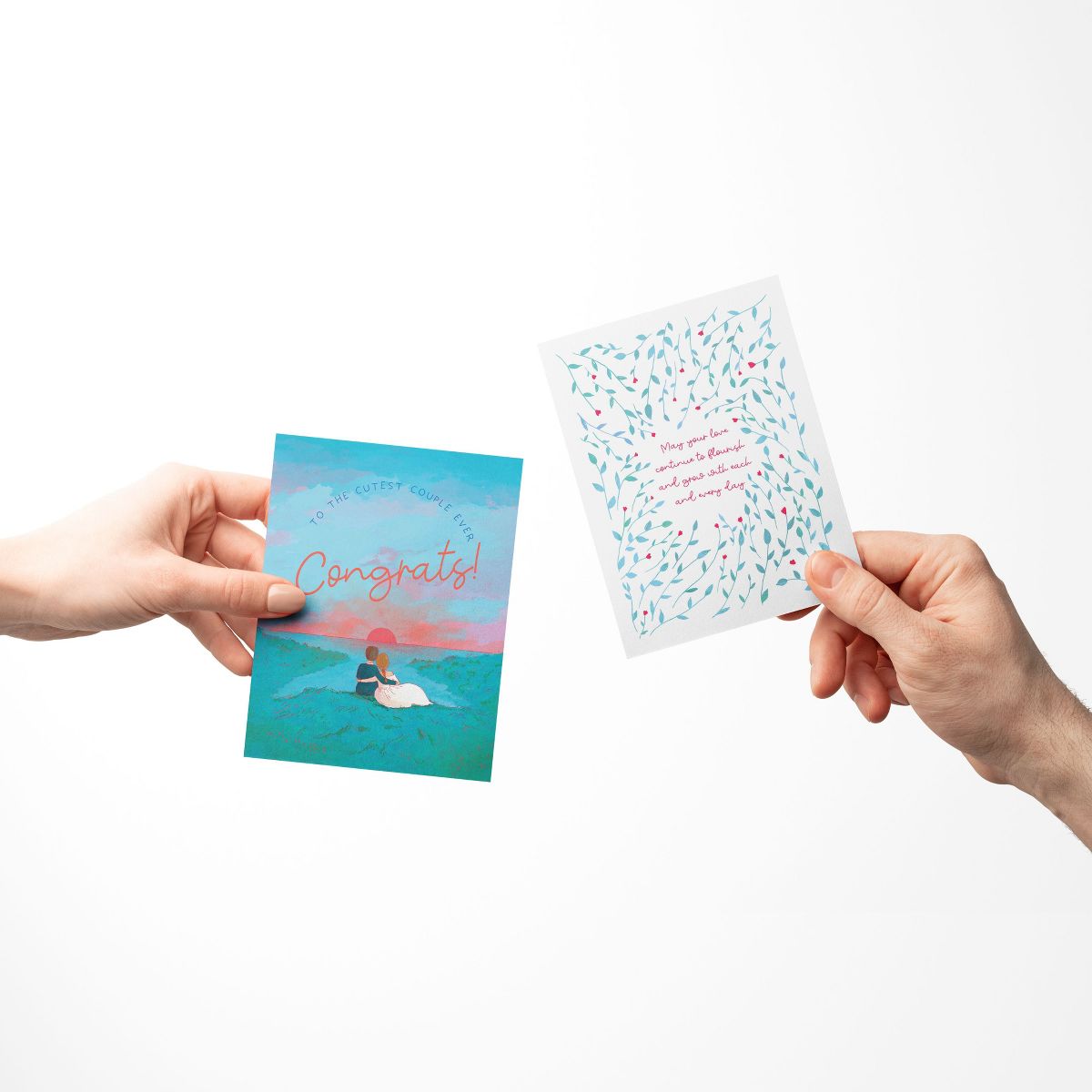 Wedding Greeting Card Pack (3ct) "Grow and Flourish, Heart, Congrats Couple" by Ramus & Co - thumbnail 2