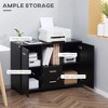 Bella Depot 39.3''W Office Filing Cabinet Printer Stand with 2 Drawers - 3 of 4