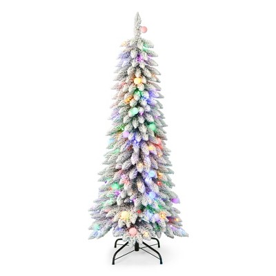 Christmas Snow Kissed Pine Flocked Slim Tree 5ft