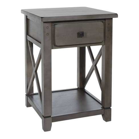 Gray discount chairside table