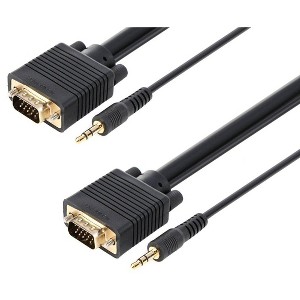 Monoprice Super VGA Cable - 25 Feet - HD15 Male/Male with Stereo Audio and Triple Shielding (Gold Plated) - 1 of 4