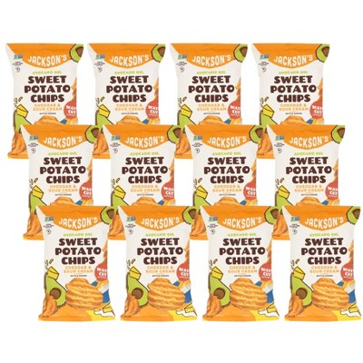 Jacksons Cheddar and Sour Cream Sweet Potato Chips - Case of 12/5 oz