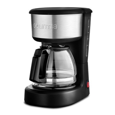 Gourmia 5 Cup One-Touch Switch Coffee Maker with Auto Keep Warm Black: Small Drip Coffee Machine, 700W, Basket Filter ‼️has stains‼️and has mild scratches ‼️