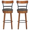 Costway Set of 2/4 BarStool 30.5'' Swivel Pub Height Dining Chair with Rubber Wood Legs - 4 of 4