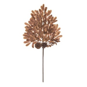 Transpac Synthetic Fabric 26 in. Golden Brown Harvest Full Leaf Spray with Pinecones - 1 of 2