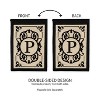 Evergreen Flag Cambridge Chic Letter P Monogram Applique Garden Flag - 12.5" Wide x 18" High - 4 of 4