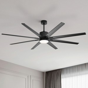 Smart Ceiling Fans With Remote & APP Control 3CCT LED Reversible DC Motor Dimmable Timing 6 Speed Modern Large Indoor Outdoor Ceiling Fan - 1 of 4