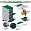 Chicken Nesting Boxes, 4 Compartment Metal Roll Away Nest Box for Chicken and Poultry to Collect Eggs, Chicken Laying Box for Chicken Coop - 3 of 4