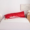 Satin Zippered Body Pillowcase, Silky Slip Cooling Body Pillow Cover - NTBAY - 3 of 4