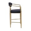 Modern Boucle Counter Stool Set Of 2 Upholstered Bar Stool with Metal Legs Kitchen Island Seating With Padded Seat And Footrest-Tanpinhause - 4 of 4