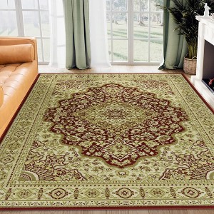 Vintage Medallion Oriental Area Rug Retro Floral Design for Living Room Bedroom - 1 of 4