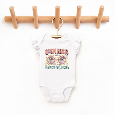 The Juniper Shop Summer State Of Mind Baby Flutter Sleeve Bodysuit