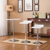 3-Piece Bar Height Dining Set with Round Table and 2 Chrome Air Lift Adjustable Swivel Stools - 3 of 4
