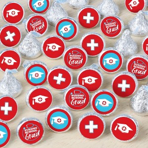 Big Dot of Happiness Nurse Graduation - Medical Nursing Graduation Party Small Round Candy Stickers - Party Favor Labels - 324 Count - 1 of 4