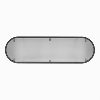 White Marble and Glass Console Table with Black Metal Frame