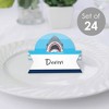 Big Dot of Happiness Shark Zone - Jawsome Shark Party or Birthday Party Tent Buffet Card - Table Setting Name Place Cards - Set of 24 - 2 of 4