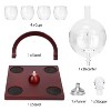 iMountek"Whiskey Decanter Globe Set with 4 Etched World Glasses & Wooden Tray - Perfect Liquor Gift Set"White - 4 of 4