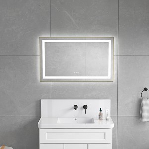 Sapphtopaz Bathroom Wall Mirror,Vanity Mirror with Metal Frame, Wall Mounted Bathroom Mirrors Anti-Fog for Over Sink,Bedroom,Entryway,Living Room - 1 of 4