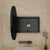Round Metal Framed Medicine Cabinet With Mirror And Adjustable Shelves,Medicine Cabinets For Bathroom,Bathroom Storage Cabinet-Cuddlewood - 2 of 4