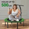 BCAN 40" Fitness Trampoline Exercise Rebounder for Kids Adults Indoor/Garden Workout, Green - 2 of 4