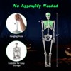 Costway Halloween Skeleton Life Size Realistic Full Body Hanging with Movable Joints - 3 of 4