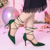 Allegra K Women's Pointed Toe Strappy Lace Up Stiletto Heels - 2 of 4
