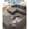 Coucheta 108" Modular Cloud Sectional - L-Shaped with Left/Right Chaise, Fluffy Compressed, Boneless Sofa Bed, No Assembly, Multiple Colors - 4 of 4