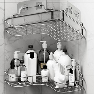 Racxily Corner Shower Caddy Shelves, Wall Mounted Basket Rack, Bathroom Organizers, Stainless Storage Racks - 1 of 4