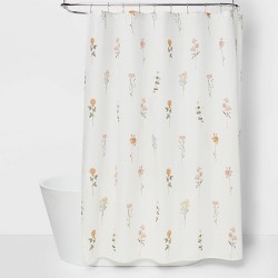 Fabric Floral Shower Curtain Purple/green - Splash Home : Target