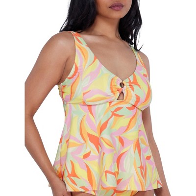 Birdsong Nautilus Tie Front Underwire Tankini Top & Reviews