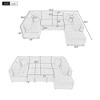 NicBex Modern 117.3" Pull Out Sofa Bed Chenille Convertible Sleeper Sofa with 2 Pillows for Living Room - 2 of 4