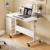 Small Standing Desk,Adjustable Height Desktop,Foldable Stand Up Desk with Wheels Mobile Computer Table,Sit Stand up Desk,for Small Spaces and Offices - 2 of 4