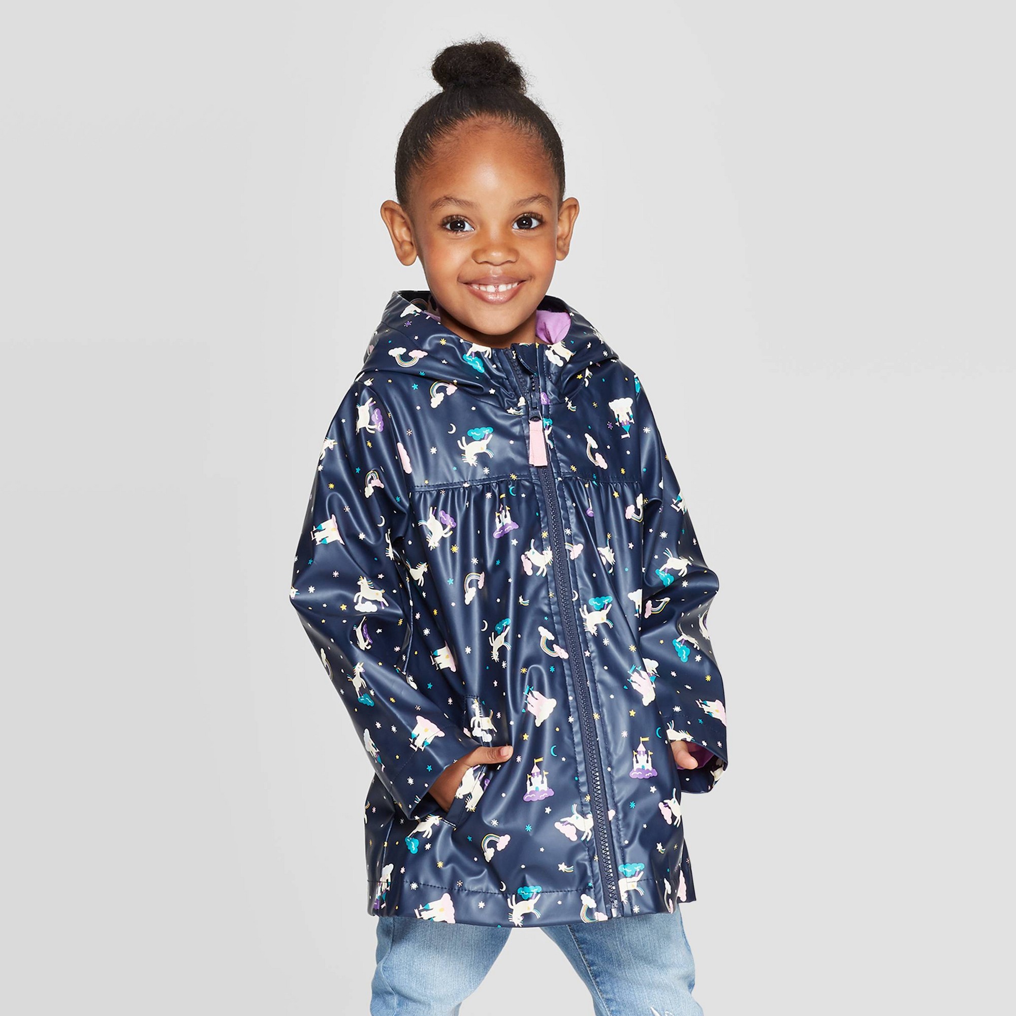 Girls unicorn rain coat online